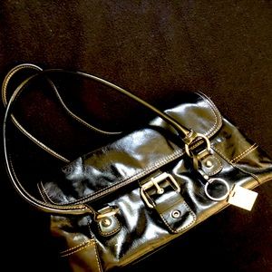 Giani Bernini Black Leather Handbag/Purse